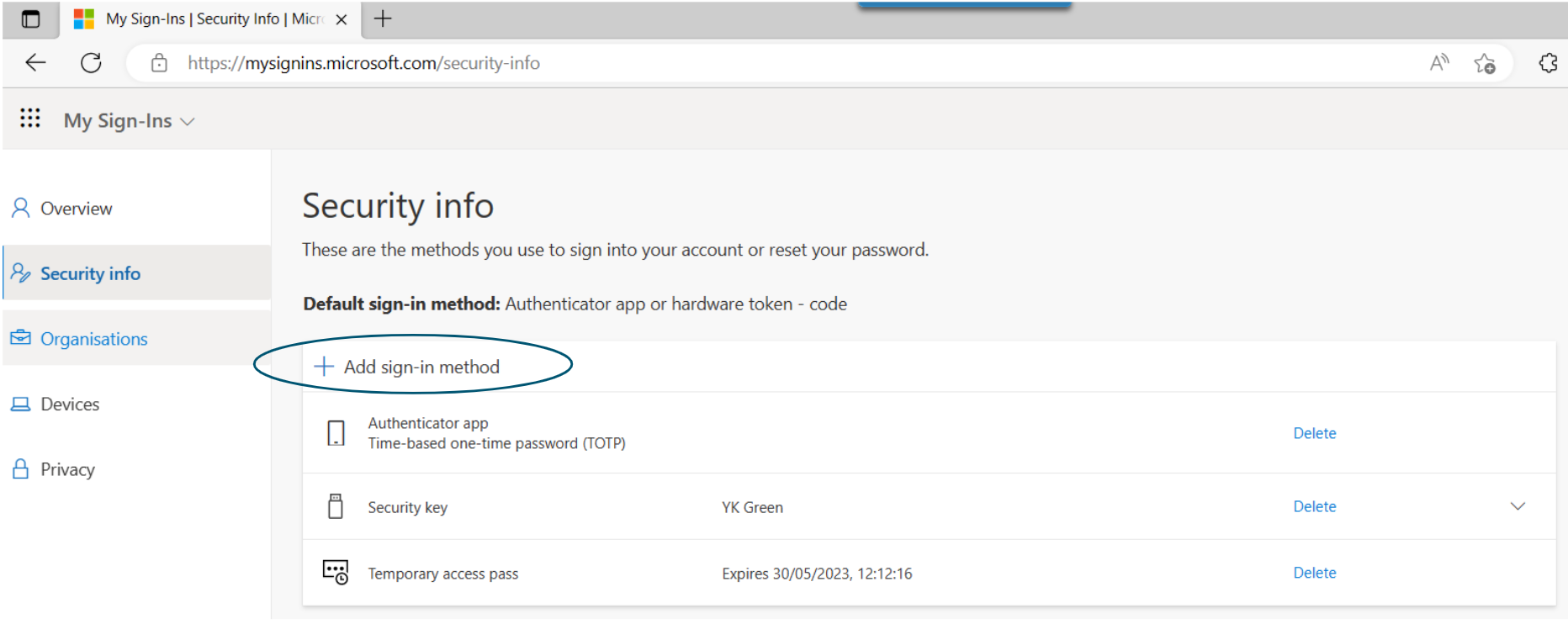 YubiKey setup in the context of a Microsoft 365 tenant