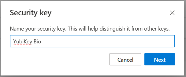 YubiKey setup in the context of a Microsoft 365 tenant